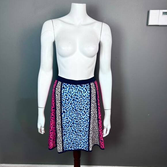 Marc by Marc Jacobs skirt size 10 floral colorful patchwork silk flirty playful - Picture 1 of 10